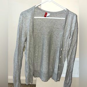 Gray cardigan